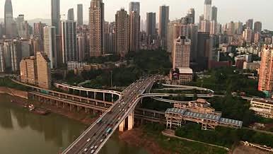 4k航拍重庆黄花园立交车流立体交通视频的预览图